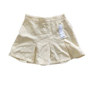 NWT women urban outfitters yellow corduroy pleat skirt size XS $59